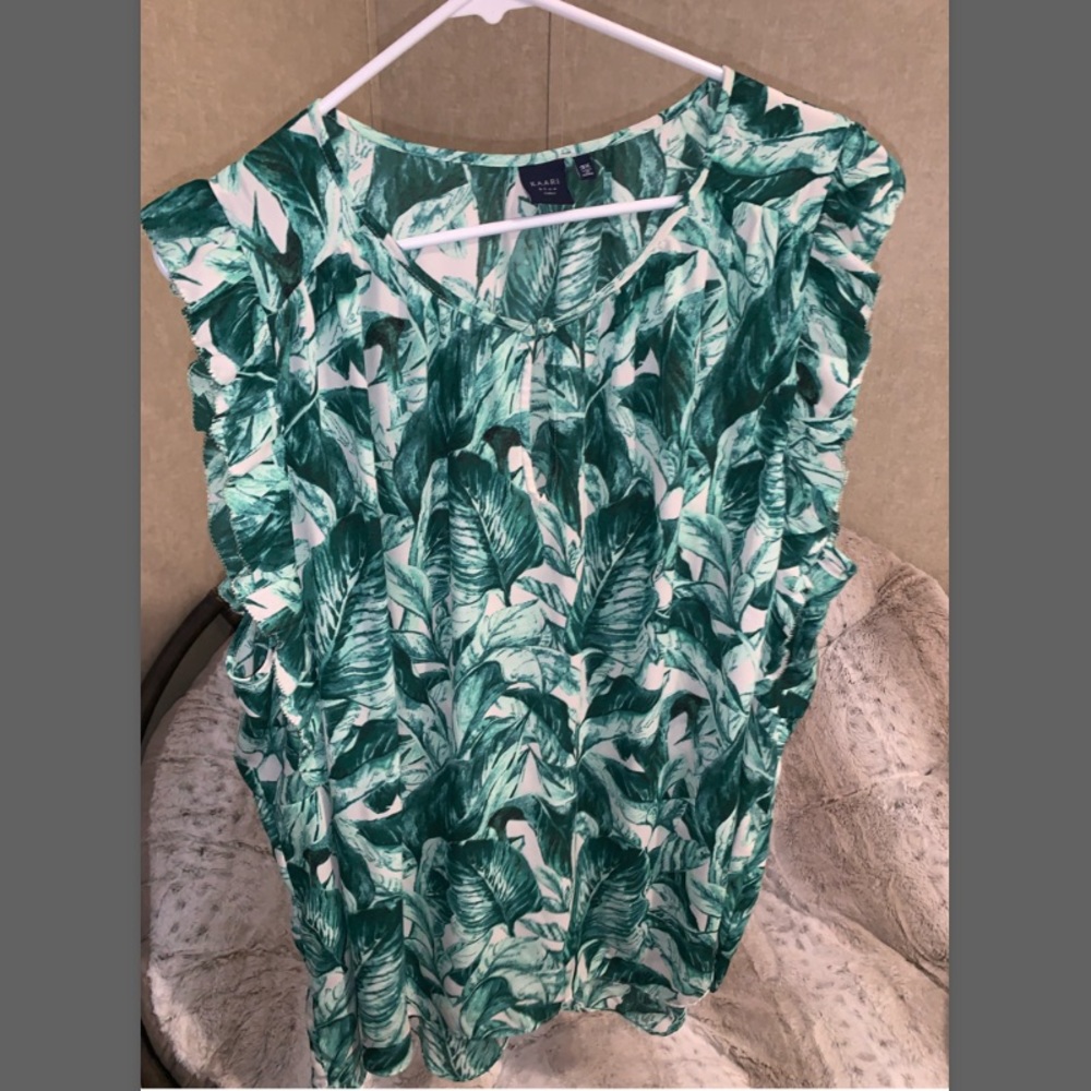 Kaari Blue Sleeveless Blouse